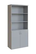 N 5 - 8DN3 kancelářská skříň, 2-dveřová/nika, 1800x800x400, šedá